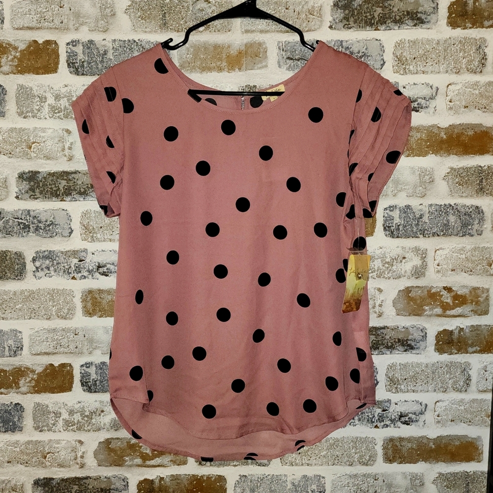 Mauve polka dot top